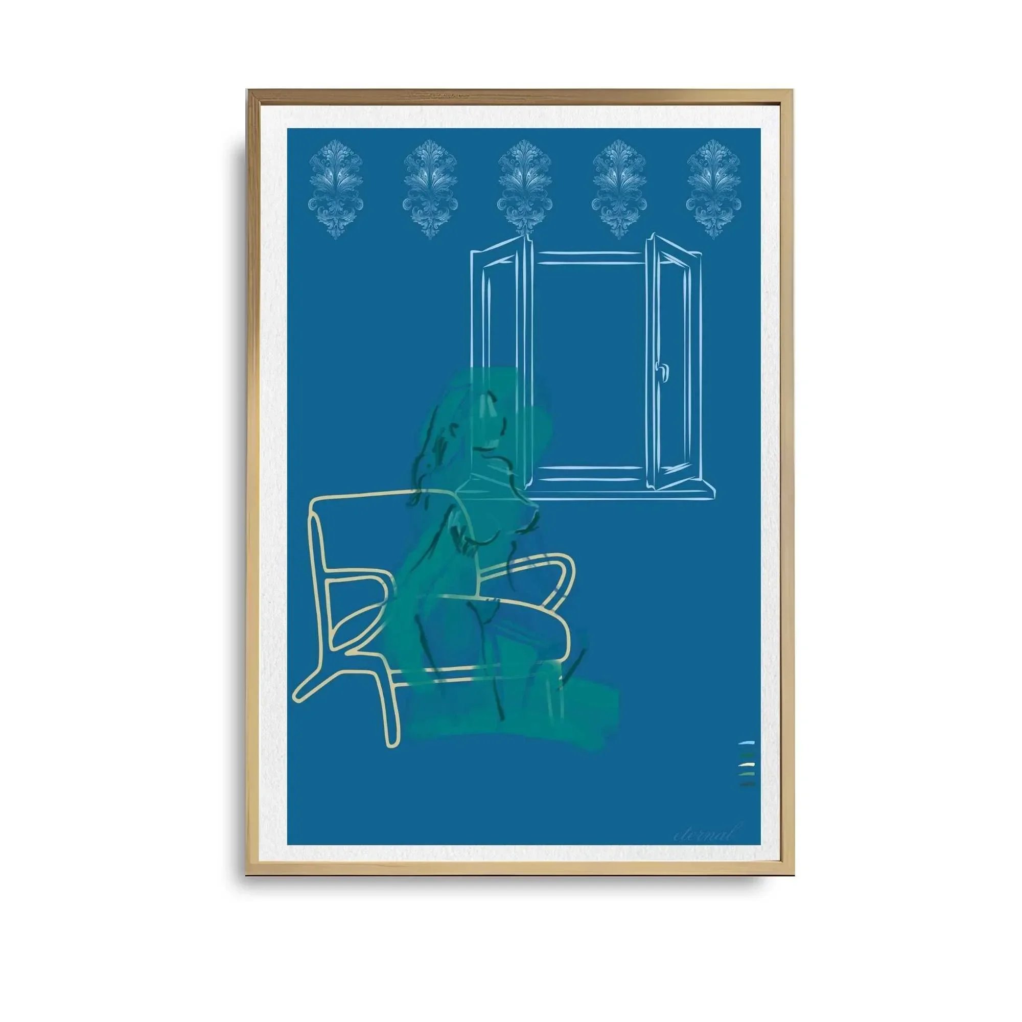 oak framed figure print. N10003 wht bg_converted.webp