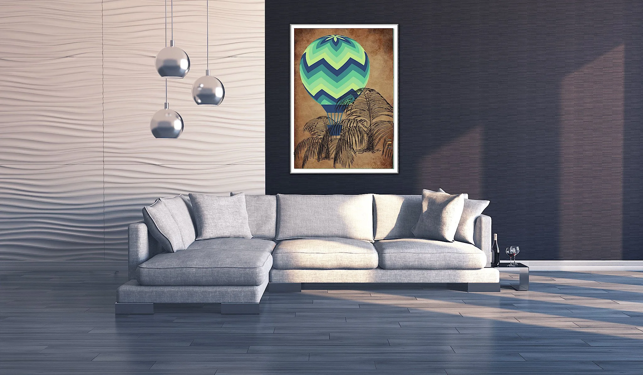 Vintage Ballon & Botanical Print - Special Edition Wall Art Eternal Art & Design - Eternal Art & Design