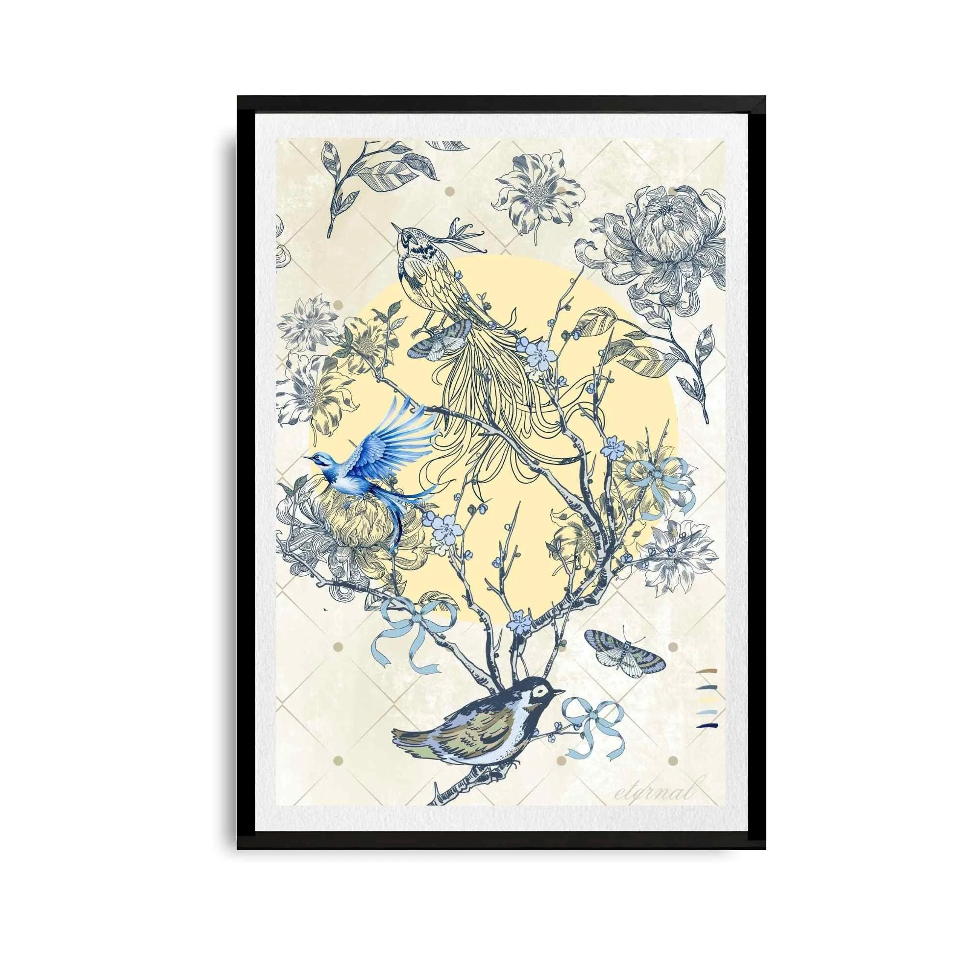 Botanicals & Birds Wall Art Print, Eternal Art Prints - Eternal Art & Design