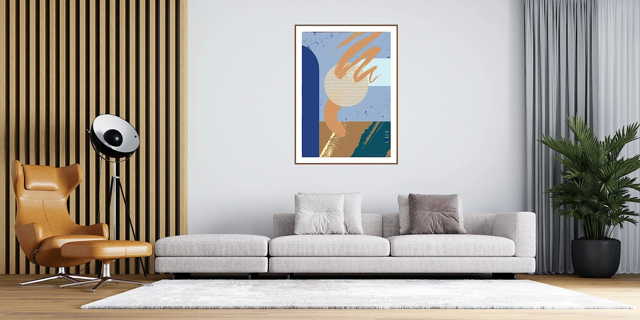Modern Abstract Brushstrokes 2 Art Print - Sydney Artist, Eternal Art & Design - Eternal Art & Design