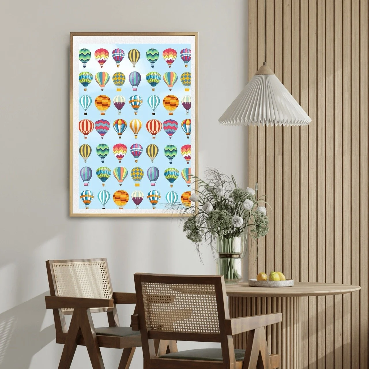 Blue Sky Balloon Adventure Art Print - Sydney Artist, Eternal Art Prints - Eternal Art & Design