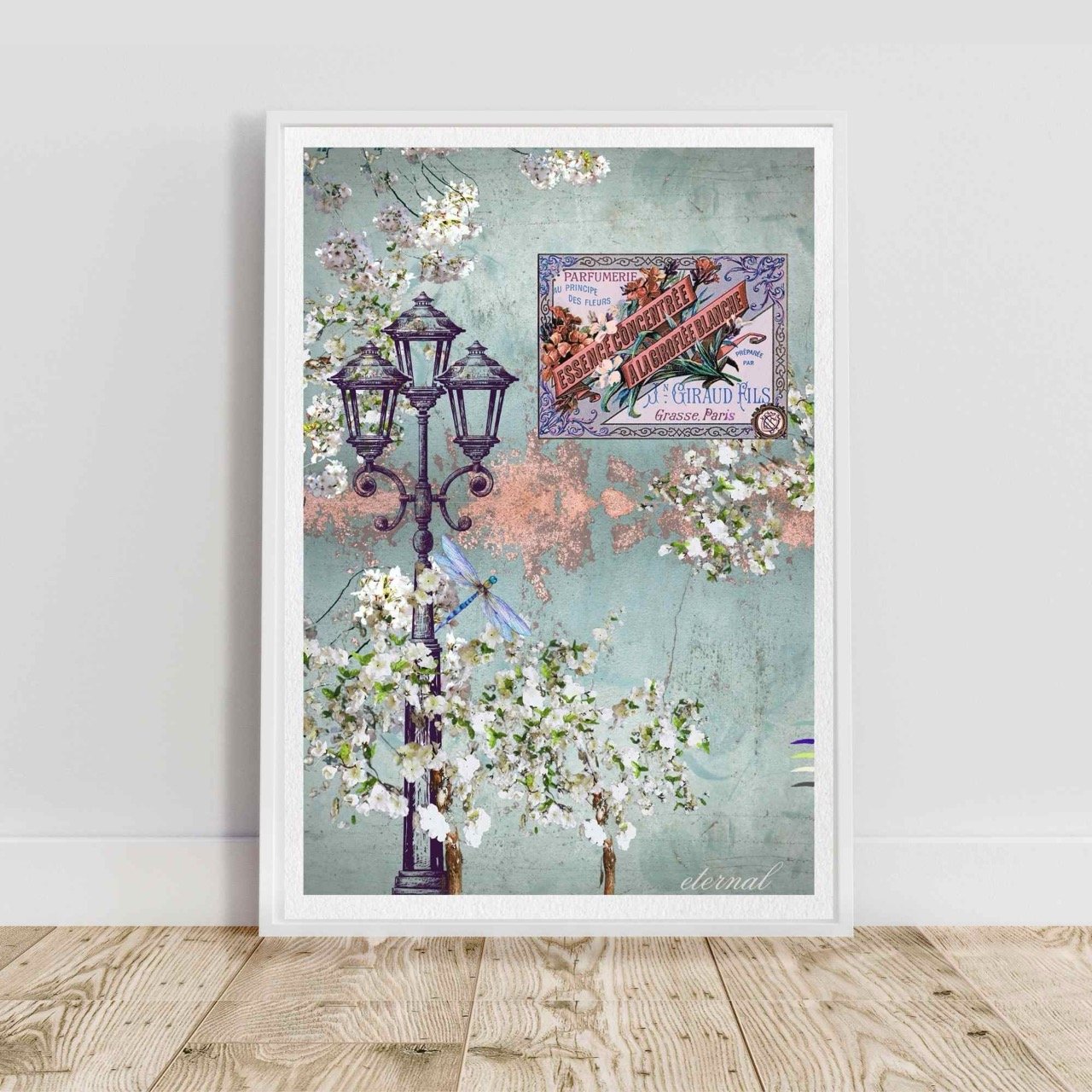 French-inspired Perfume Label and Floral Botanical Print - Special Edition Wall Art Eternal Art Prints - Eternal Art & Design