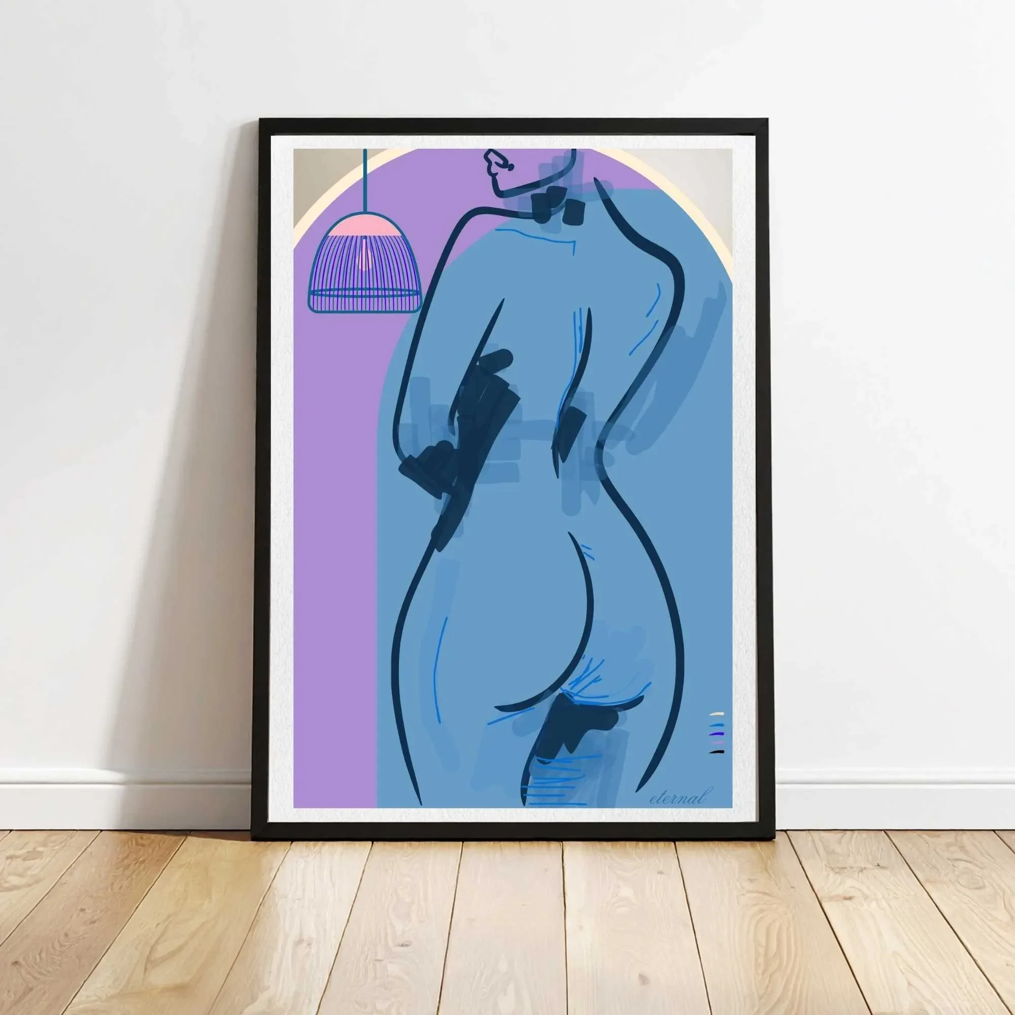 black framed nude sketch N10029 cnr_converted.webp