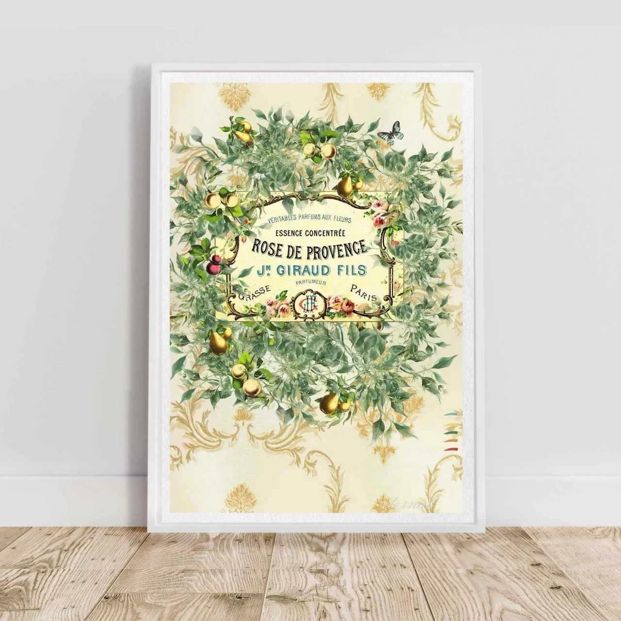 white framed yellow florals print I10070 Large cnr_converted.webp