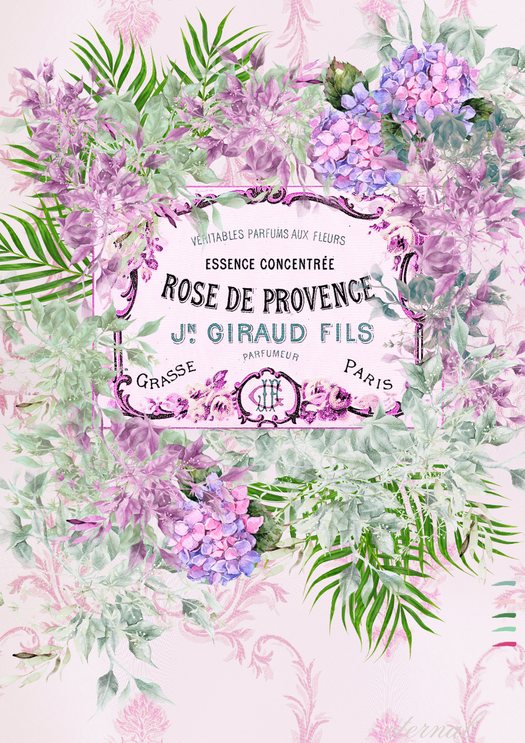 "Rose de Provence" Botanical Print - Special Edition Wall Art Eternal Art & Design - Eternal Art & Design