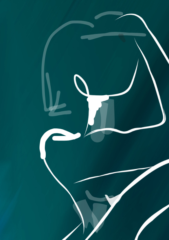 Nude Female Line Drawing Wall Art Print, Sydney Artist - Eternal Art & Design - Eternal Art & Design