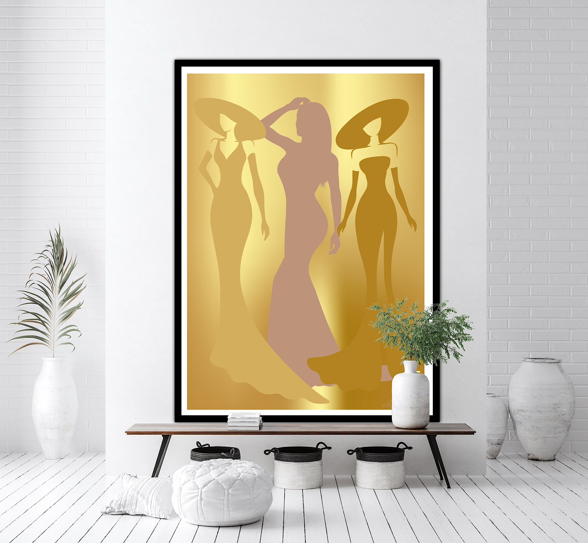 Stage Icons in Gold Art Print - Sydney Artist, Eternal Art & Design - Eternal Art & Design