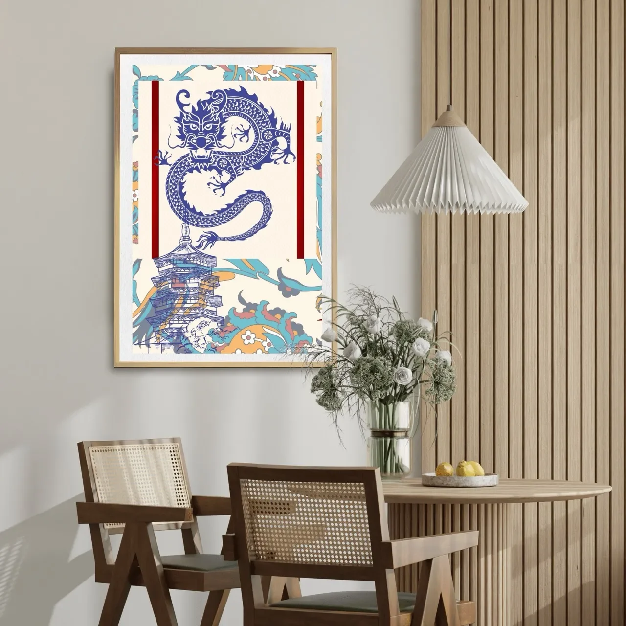 oak framed dragon print. I10008 Large_converted.webp