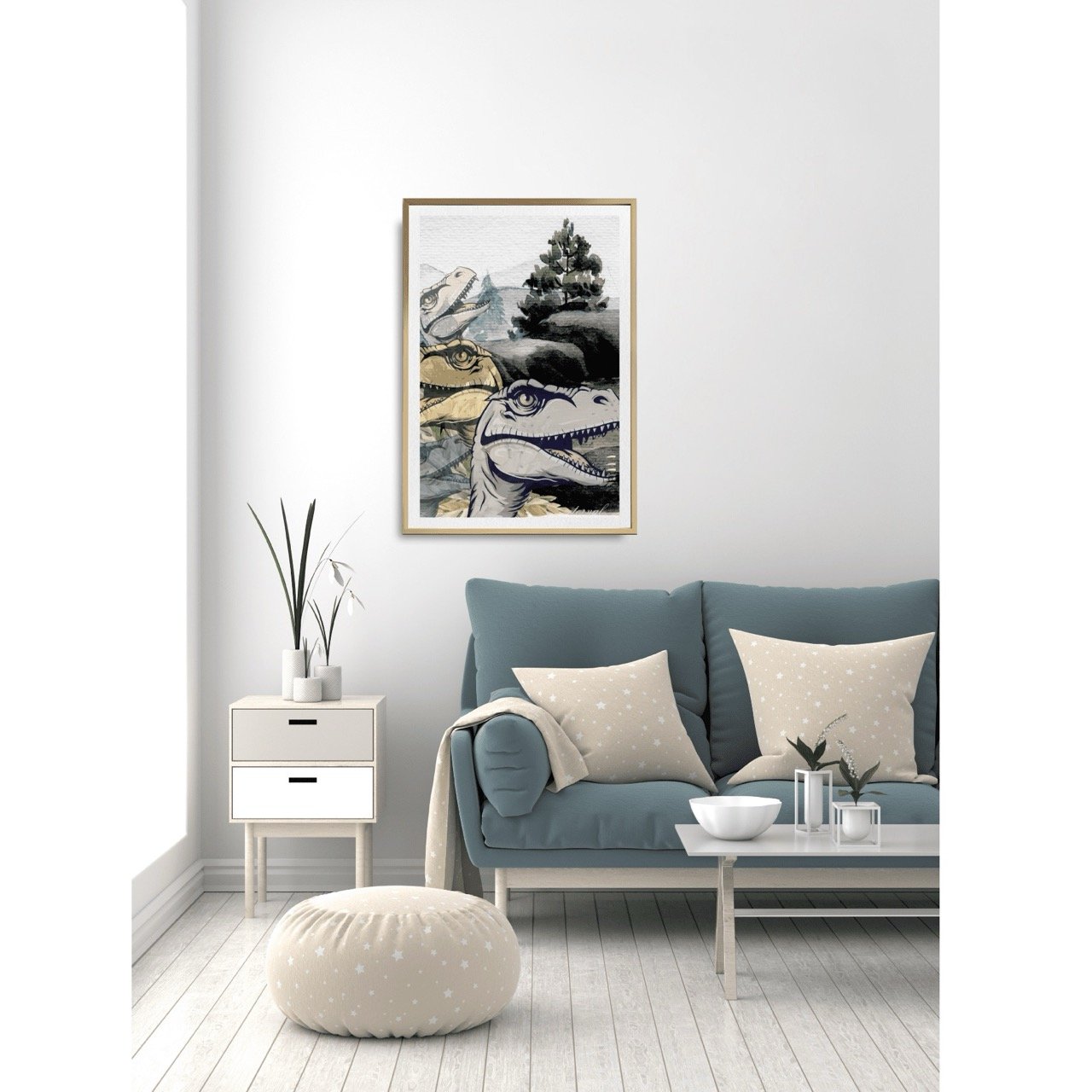 T-Rex Dinosaur Prehistoric Wall Art Print, Eternal Art Prints - Eternal Art & Design