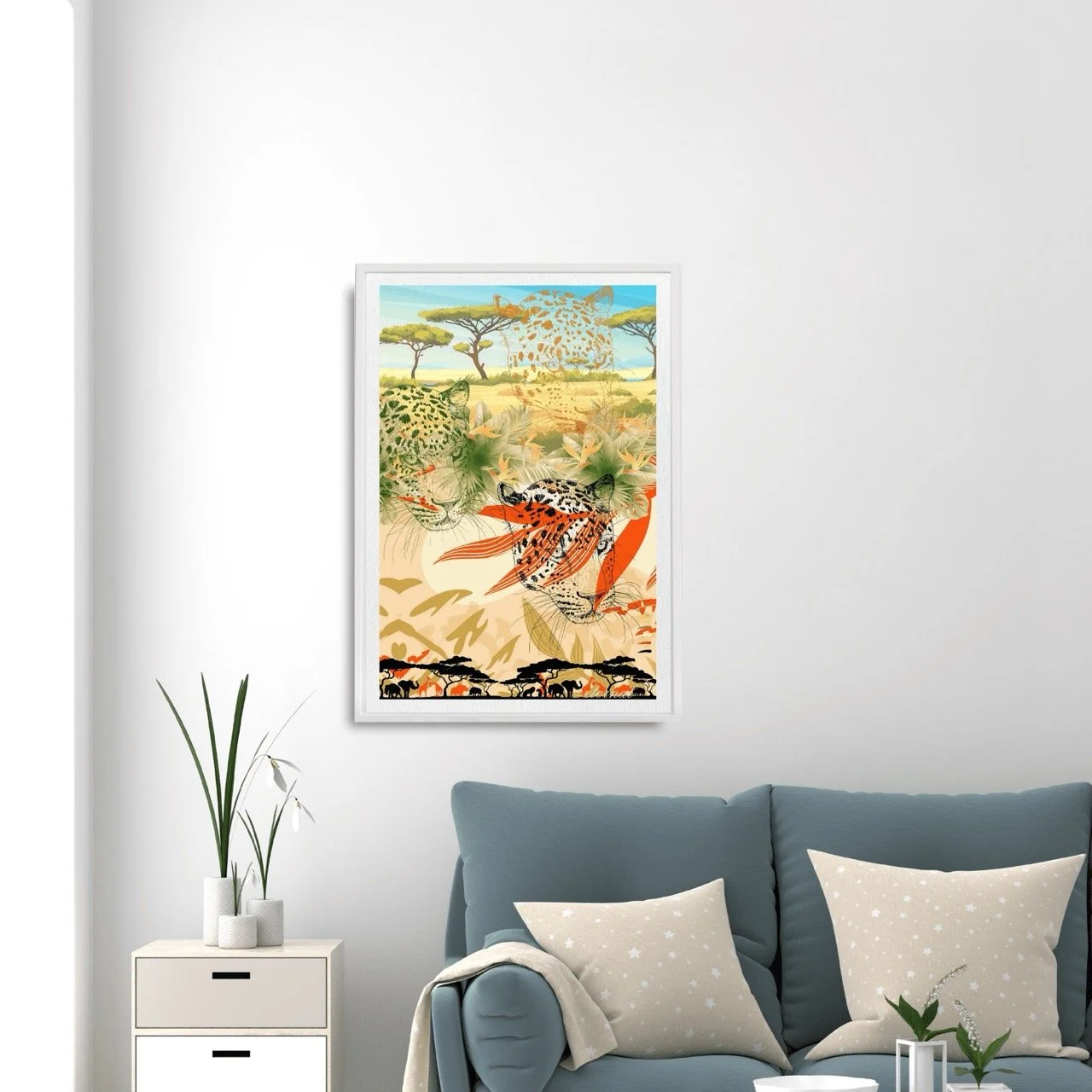 Cheetah on the Savannah Plains Wall Art Print, Eternal Art Prints - Eternal Art & Design