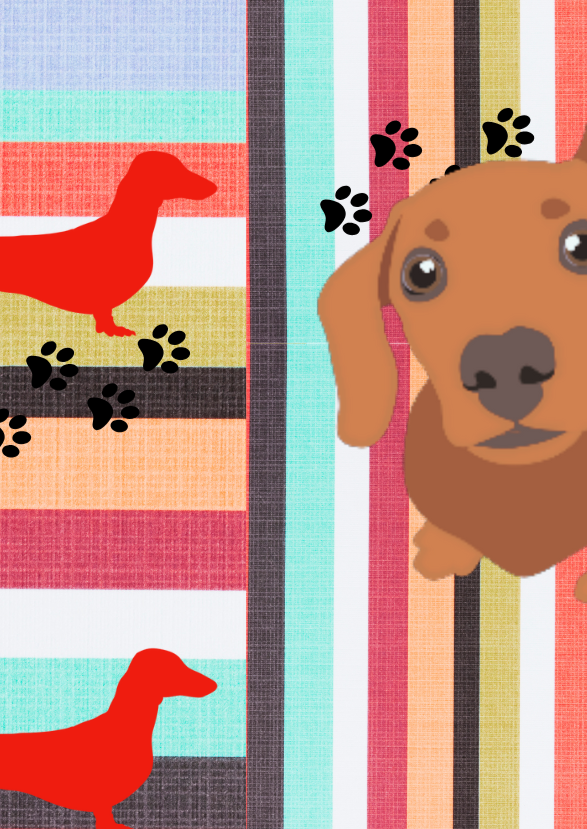 Dachshund Sausage Dog Wall Art Print - Sydney Artist, Eternal Art & Design - Eternal Art & Design