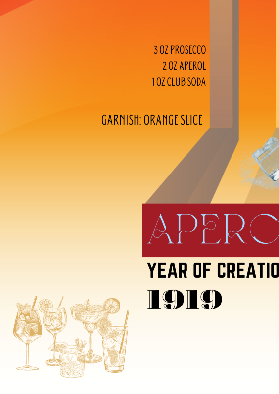 Aperol Spritz Retro Cocktail Culture Wall Art Print, Eternal Art & Design - Eternal Art & Design