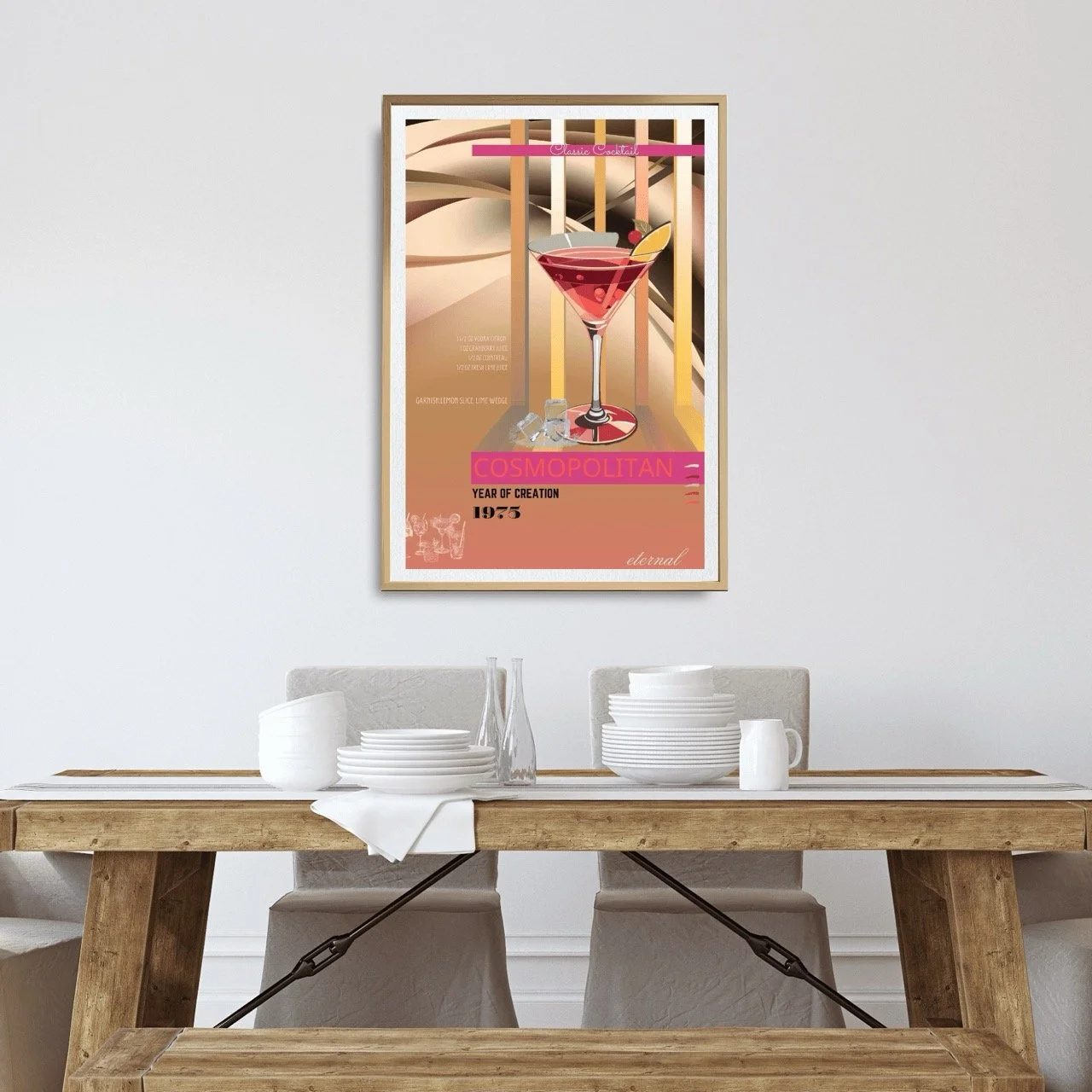 Cosmopolitan Cocktail Culture Wall Art Print, Eternal Art Prints - Eternal Art & Design