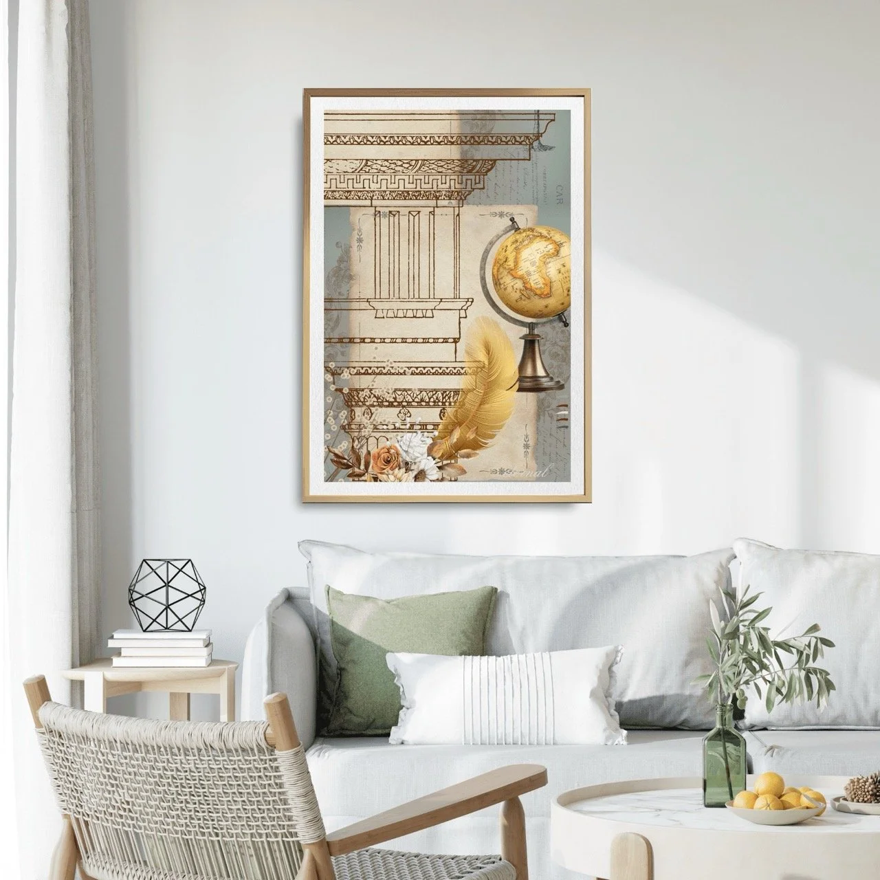 Vintage Architecture & Botanical Gold Print - Special Edition Wall Art Eternal Art Prints - Eternal Art & Design