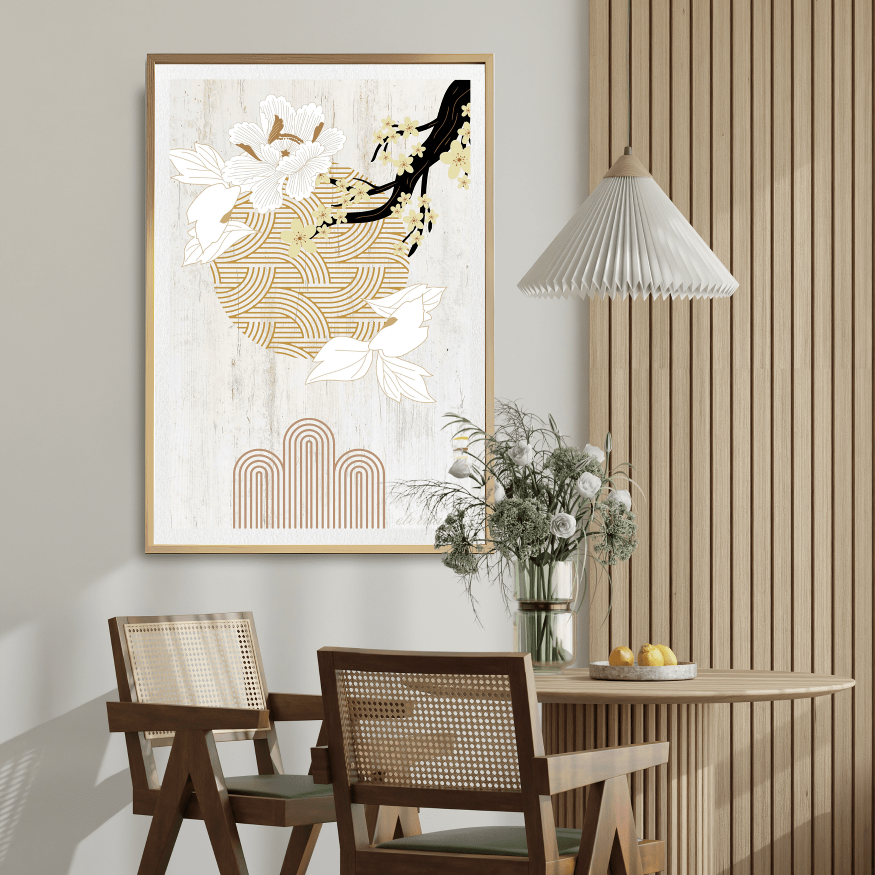 Oriental Cherry Blossom Zen Wall Art Print , Eternal Art Prints - Eternal Art & Design