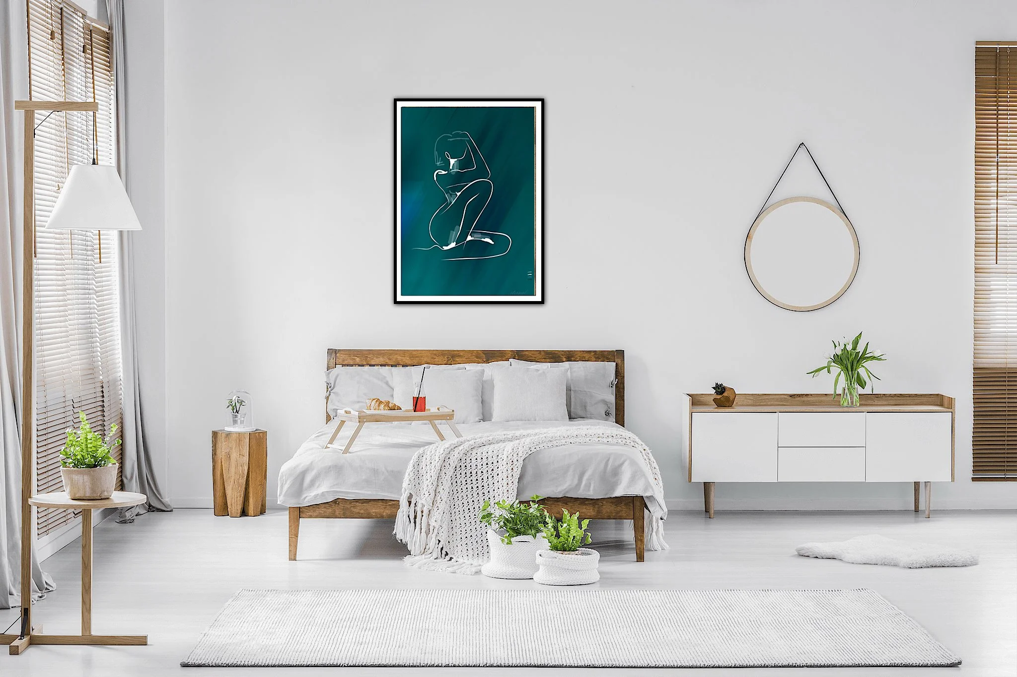 Nude Female Line Drawing Wall Art Print, Sydney Artist - Eternal Art & Design - Eternal Art & Design