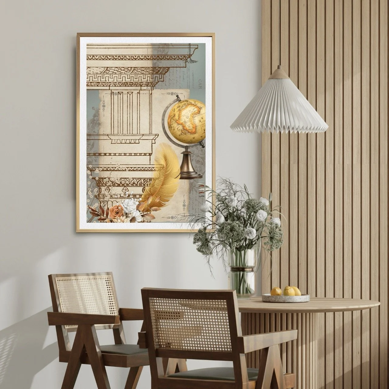 Vintage Architecture & Botanical Gold Print - Special Edition Wall Art Eternal Art Prints - Eternal Art & Design