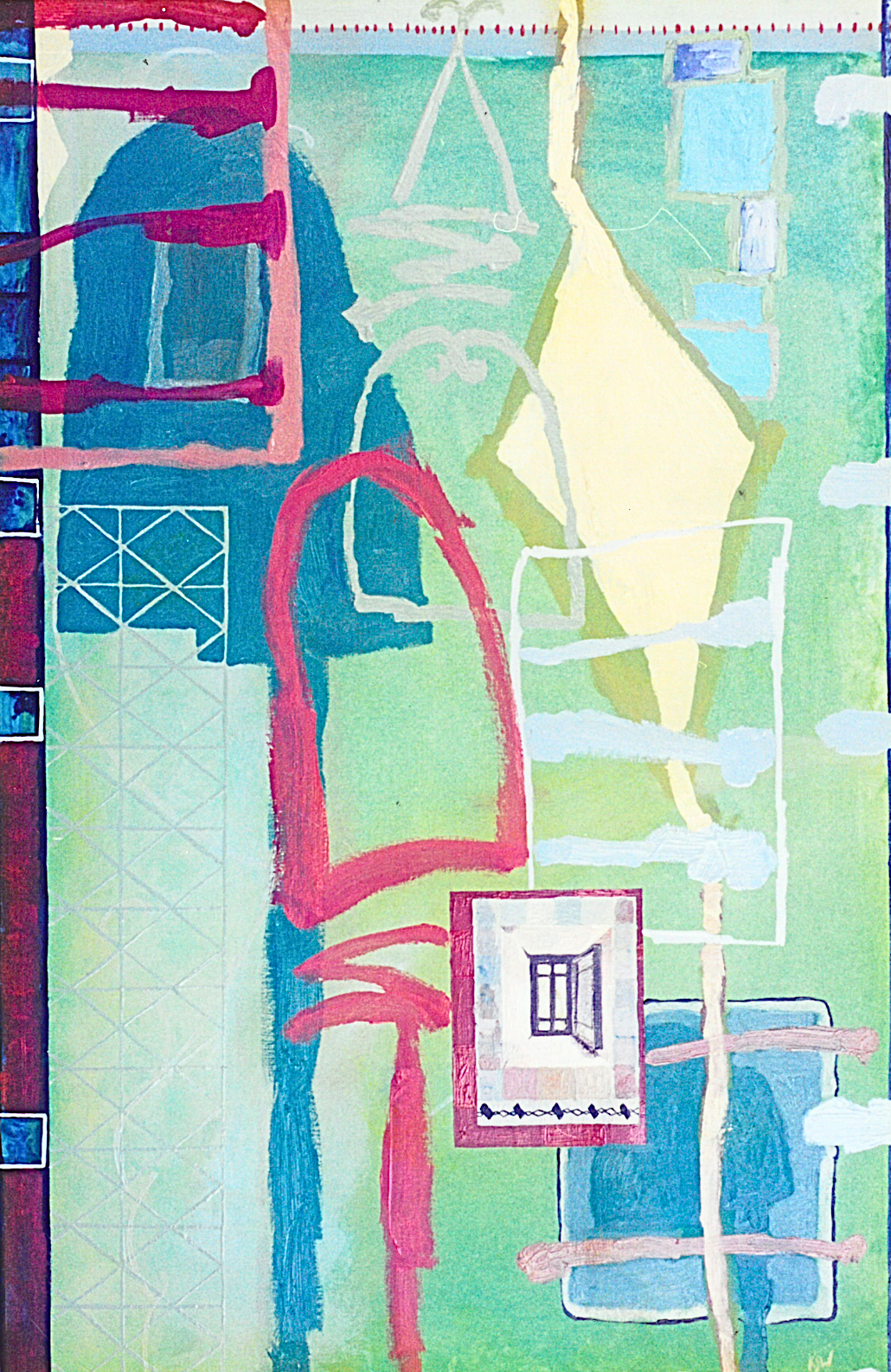 Window in Green | oil on Stonehenge | 500mmw x 700mmh CORPORATE COLLECTION
