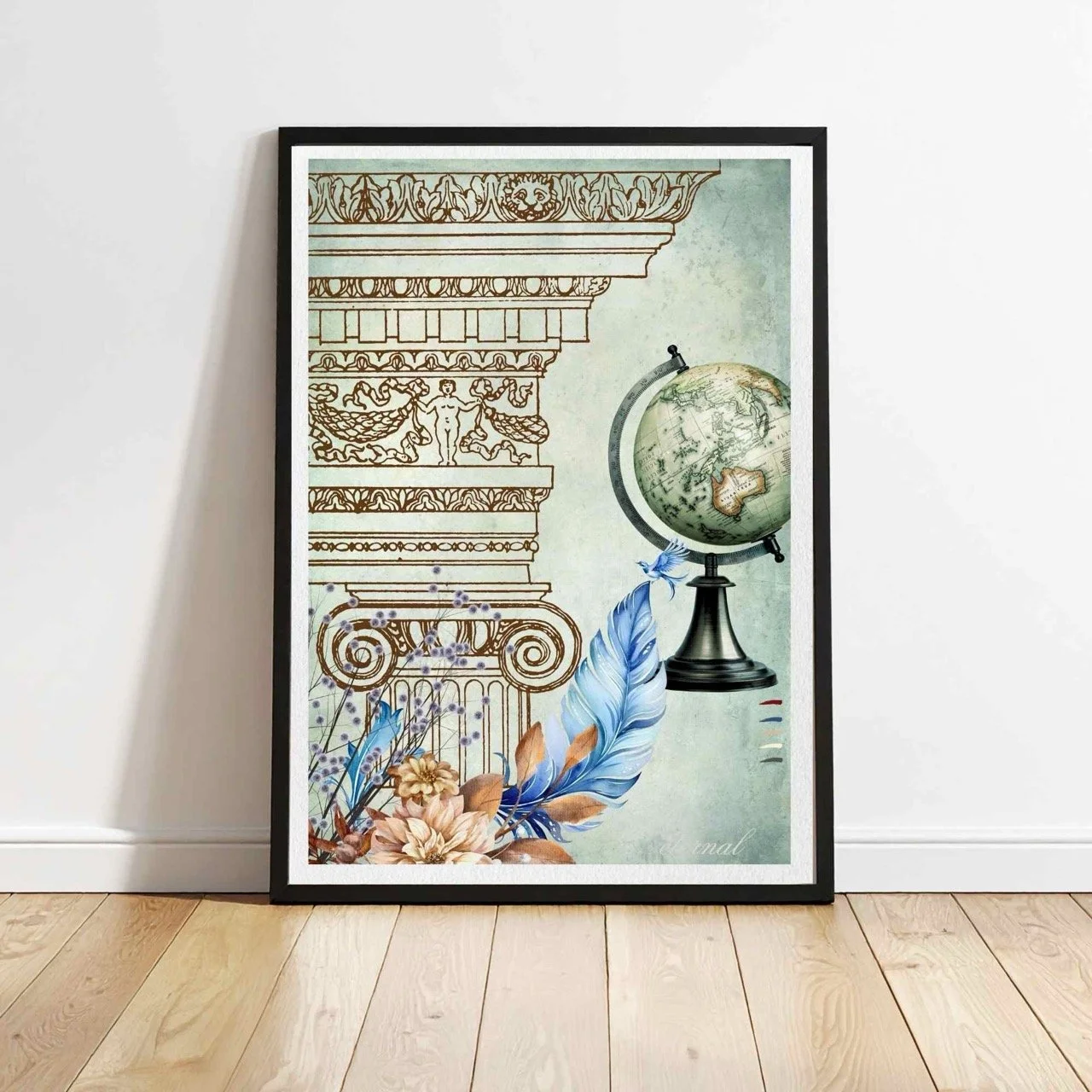 Vintage Architecture & Botanical Old World Print - Special Edition Wall Art Eternal Art Prints