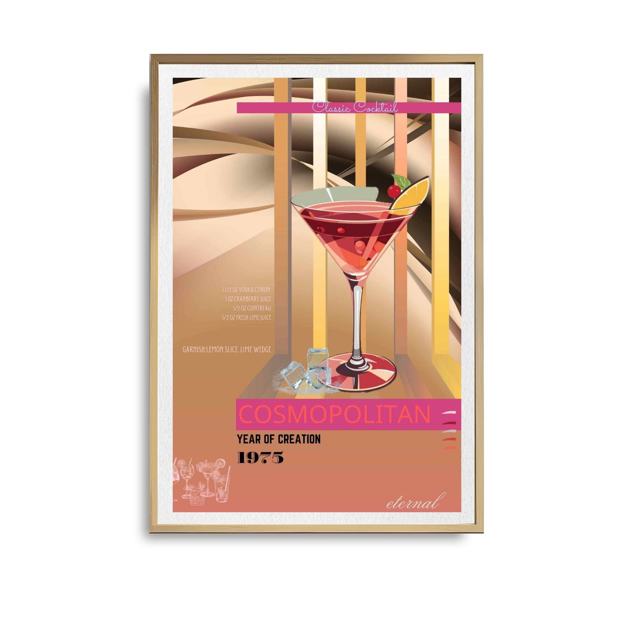 Cosmopolitan Cocktail Culture Wall Art Print, Eternal Art Prints - Eternal Art & Design