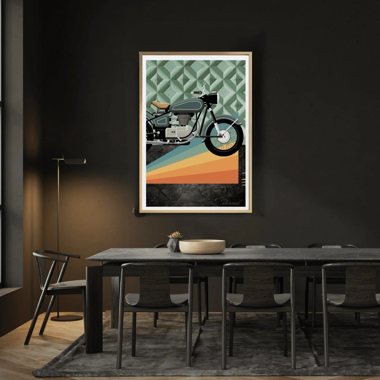Retro Ride: Vintage Motorbike Print - Sydney Artist, Eternal Art Prints - Eternal Art & Design