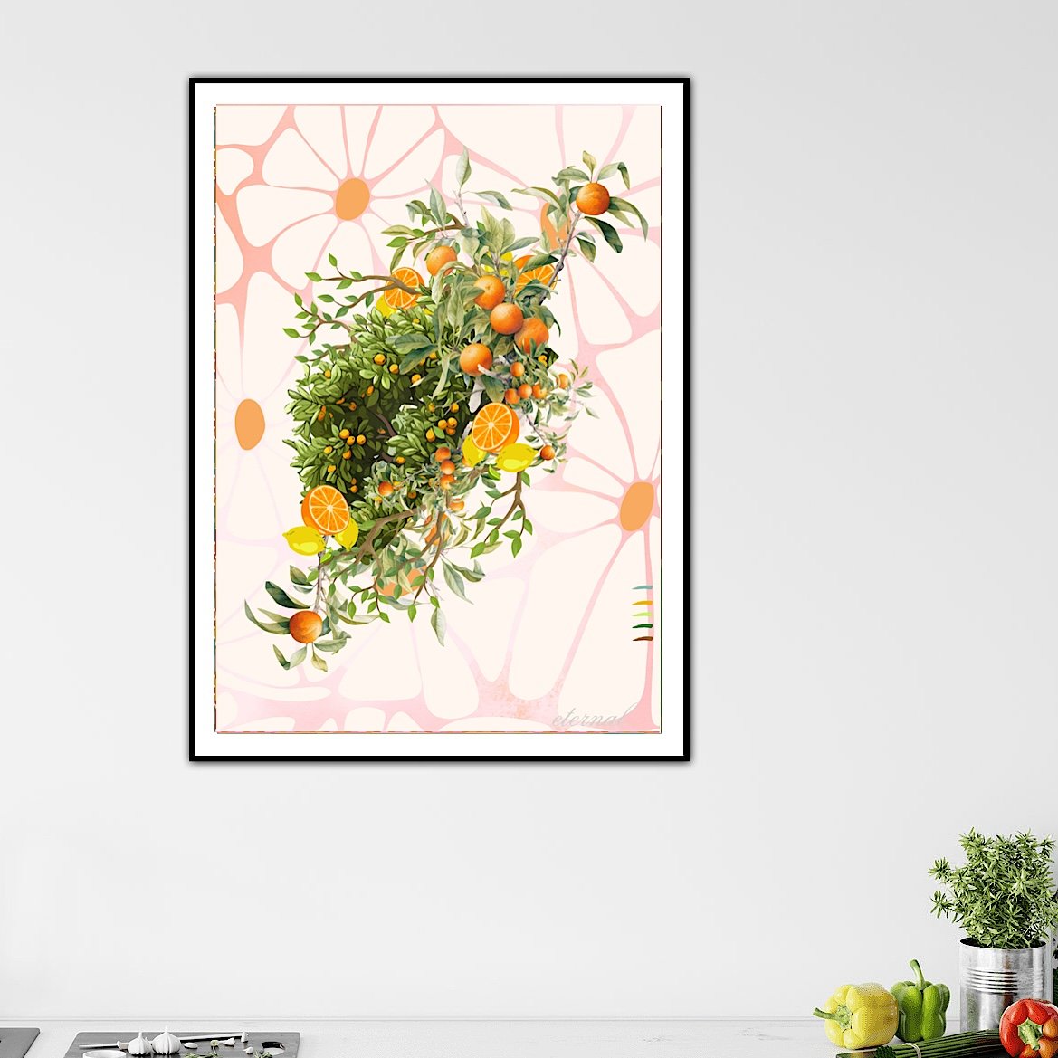 Kitchen Orange and Lemon Botanical Print - Special Edition Wall Art Eternal Art & Design - Eternal Art & Design
