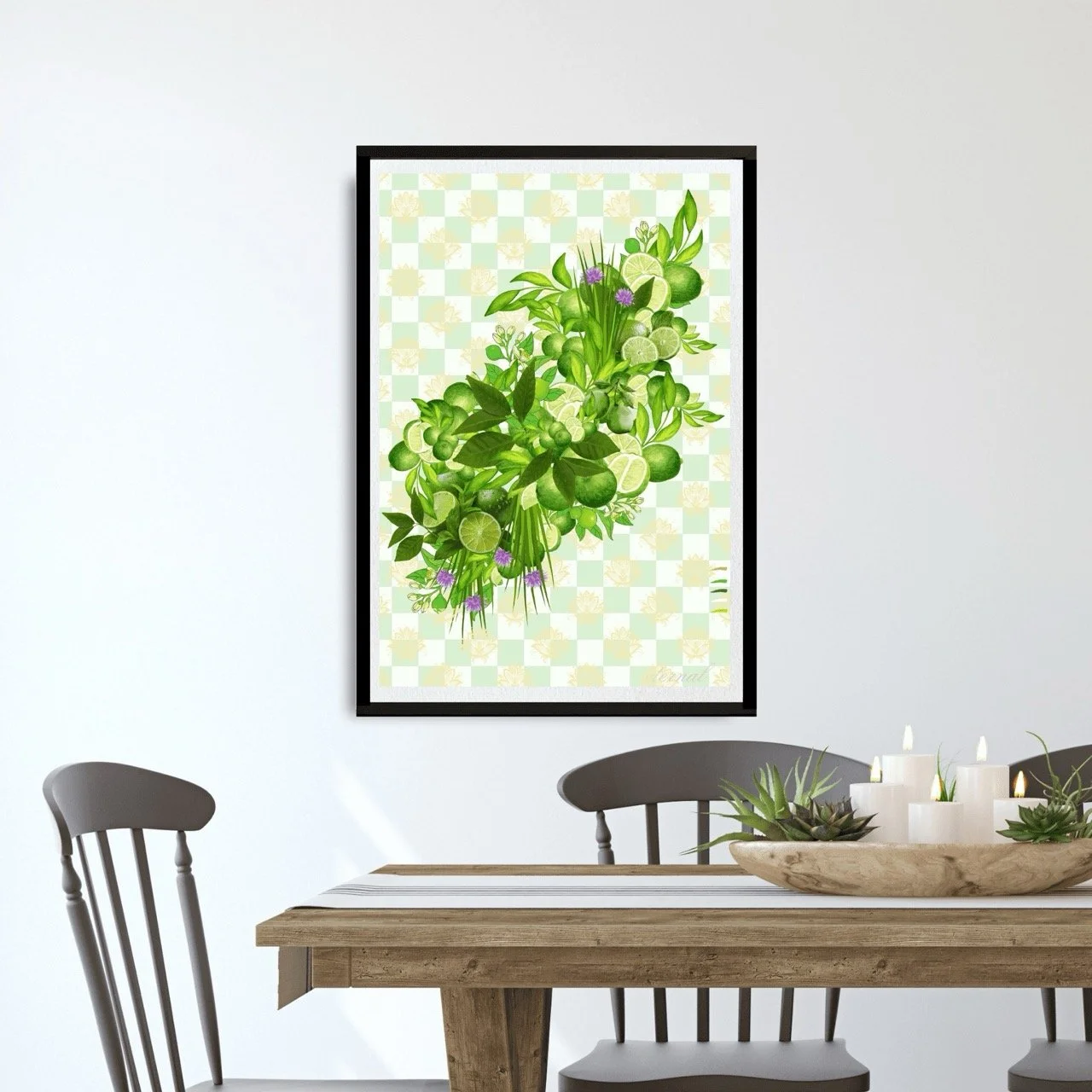 Lime Blossom Wall Art Print, Eternal Art Prints - Eternal Art & Design