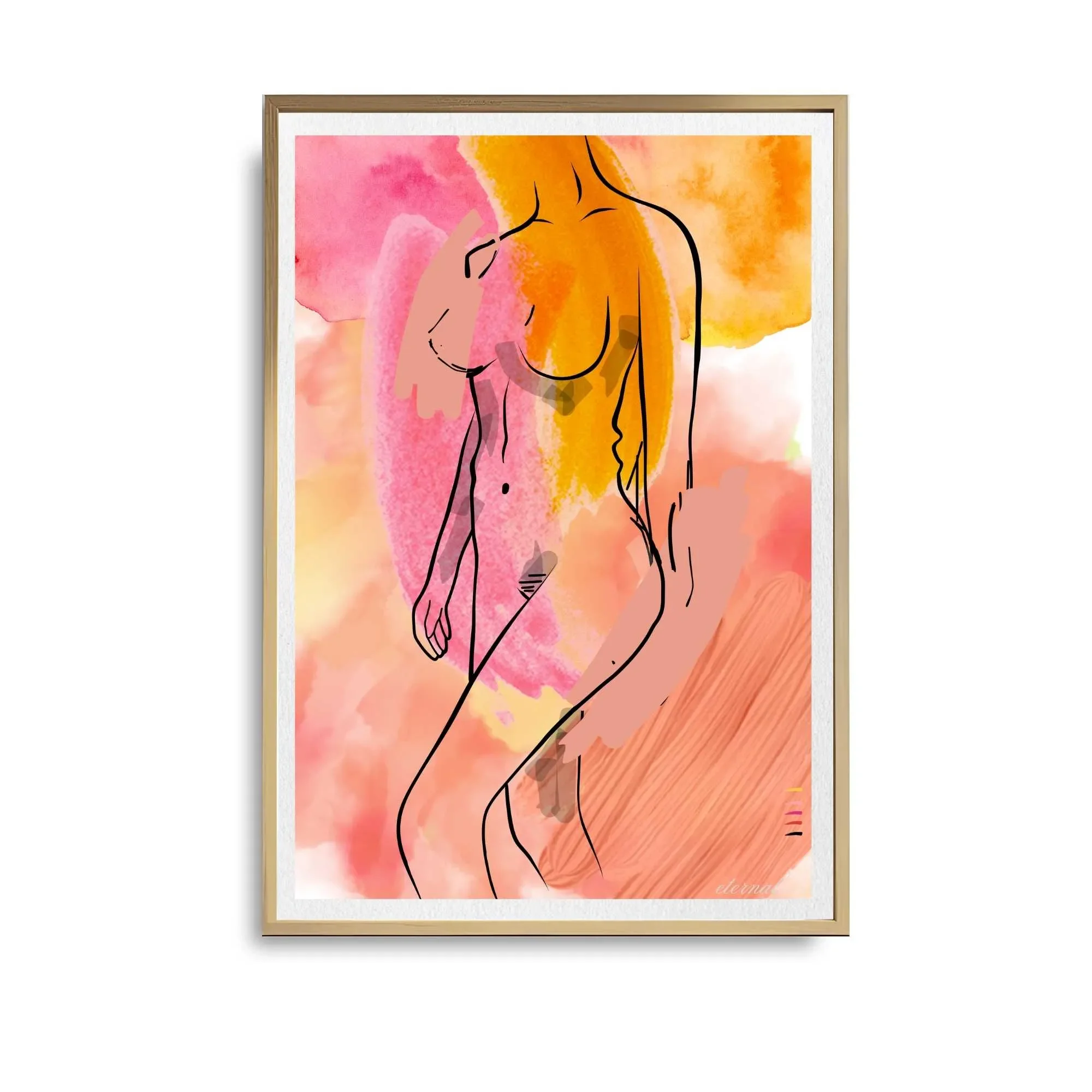 oak framed figure print   N10015 wht bg_converted.webp