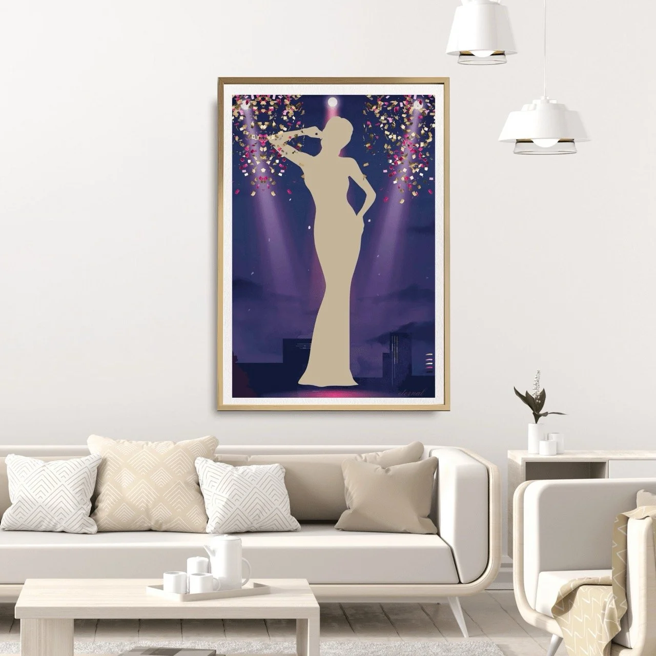Stage Icon in Purple Art Print - Sydney Artist, Eternal Art Prints - Eternal Art & Design