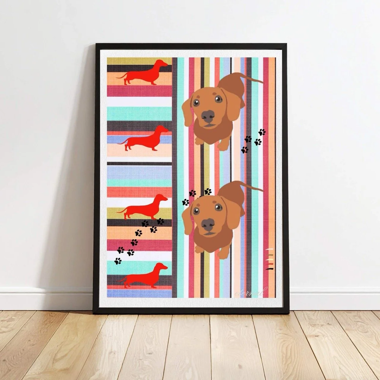 Dachshund Sausage Dog Wall Art Print - Sydney Artist, Eternal Art Prints