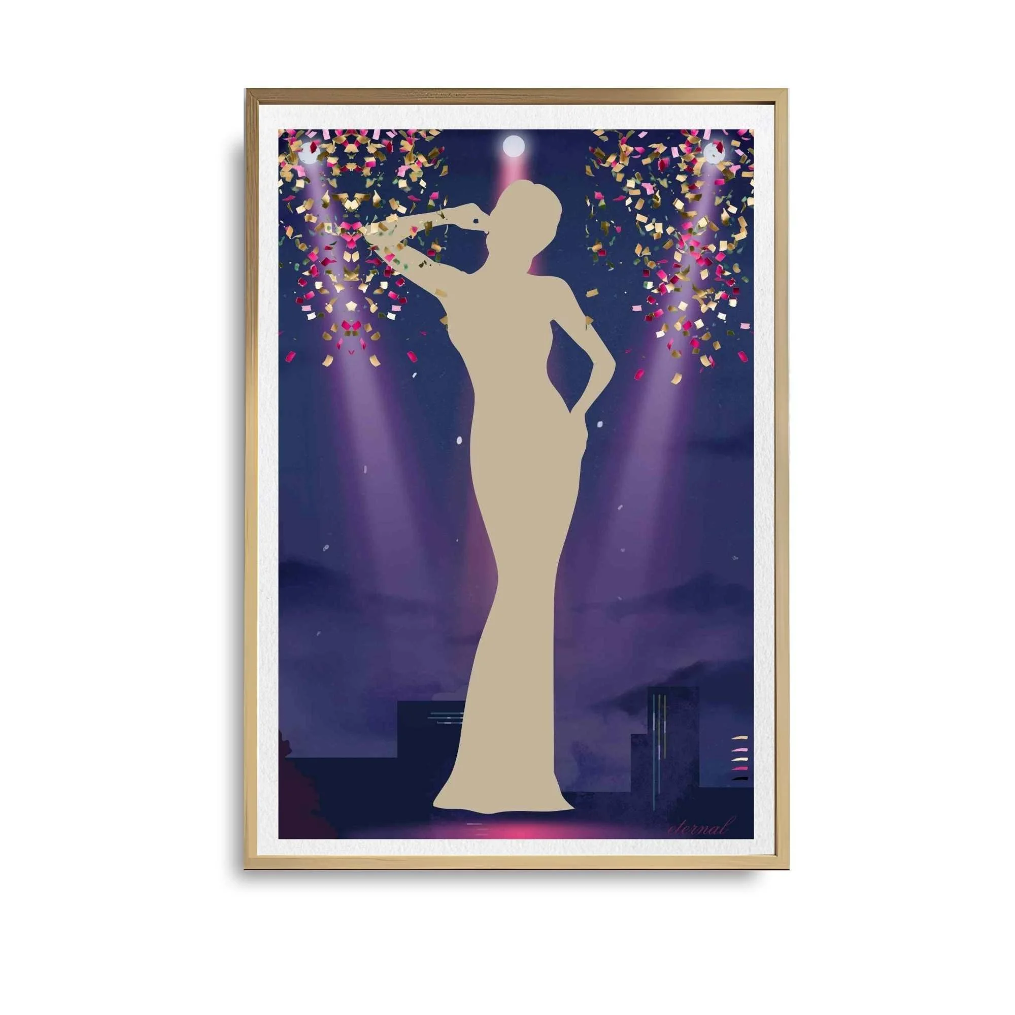 Stage Icon in Purple Art Print - Sydney Artist, Eternal Art Prints - Eternal Art & Design