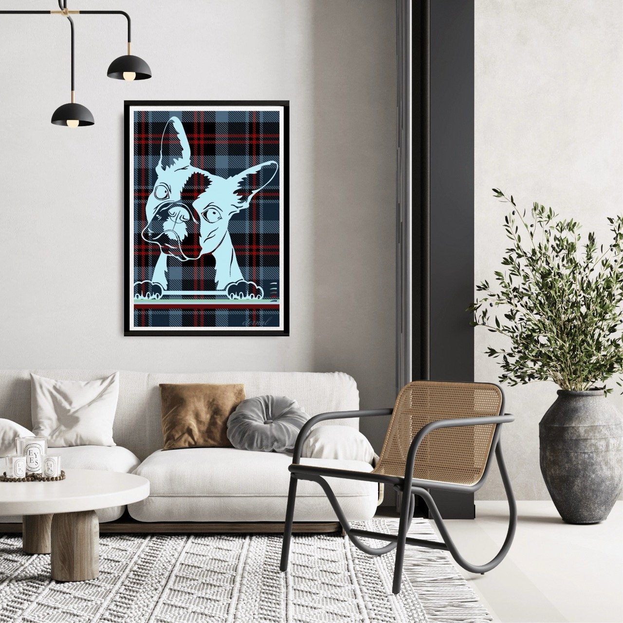 Puppy Boston Terrier Wall Art Print - Sydney Artist, Eternal Art Prints - Eternal Art & Design