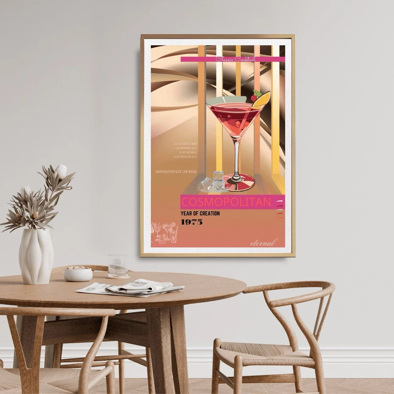 Cosmopolitan Cocktail Culture Wall Art Print, Eternal Art Prints - Eternal Art & Design