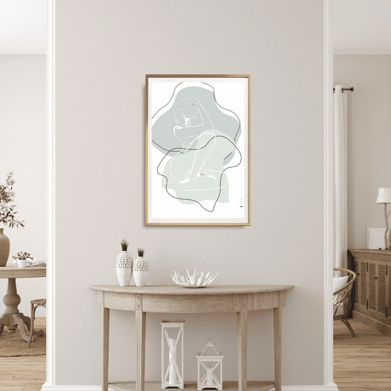 Female Nude Line Drawing Minimalist Wall Art Print, Sydney Artist - Eternal Art Prints - Eternal Art & Design
