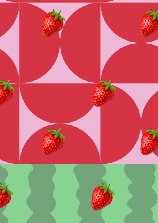 Strawberry Fizz Retro Wall Art Print, Eternal Art & Design - Eternal Art & Design