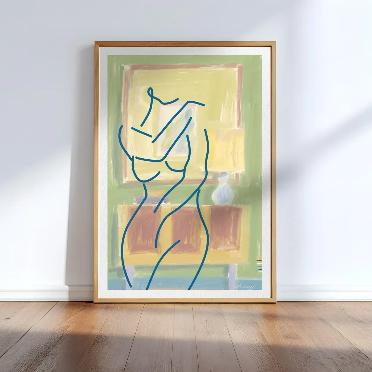 Female Nude Line Drawing Minimalist Wall Art Print, Sydney Artist - Eternal Art Prints