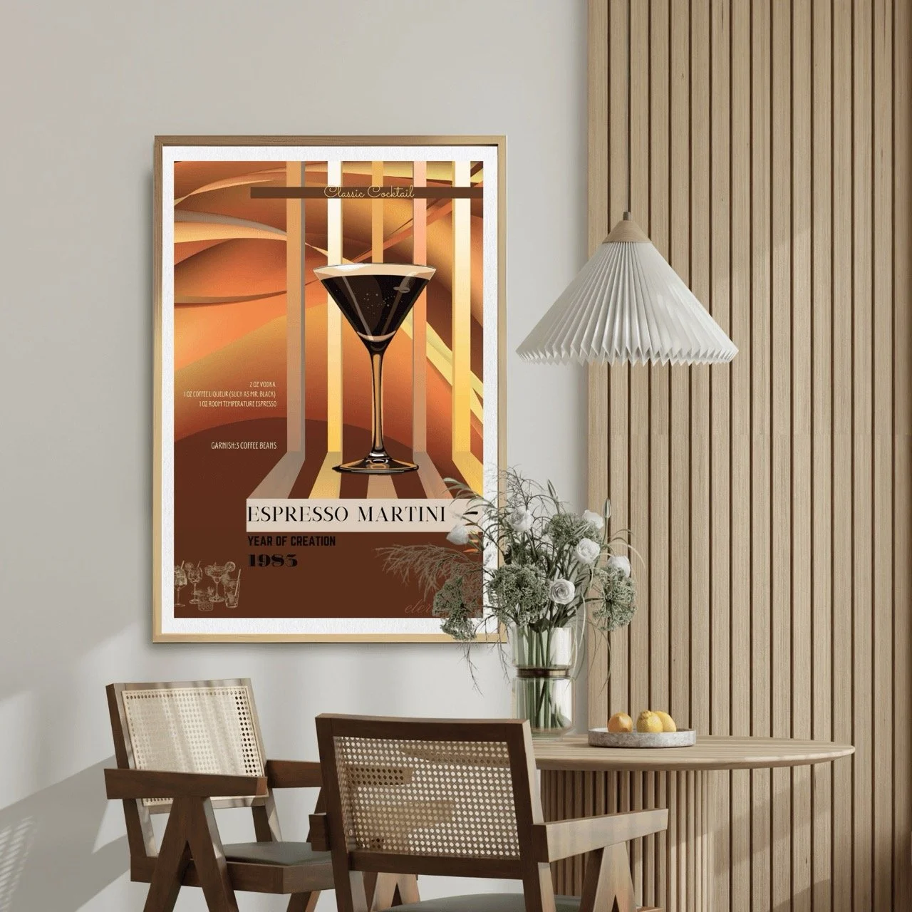 Espresso Martini Retro Cocktail Culture Wall Art Print, Eternal Art Prints - Eternal Art & Design