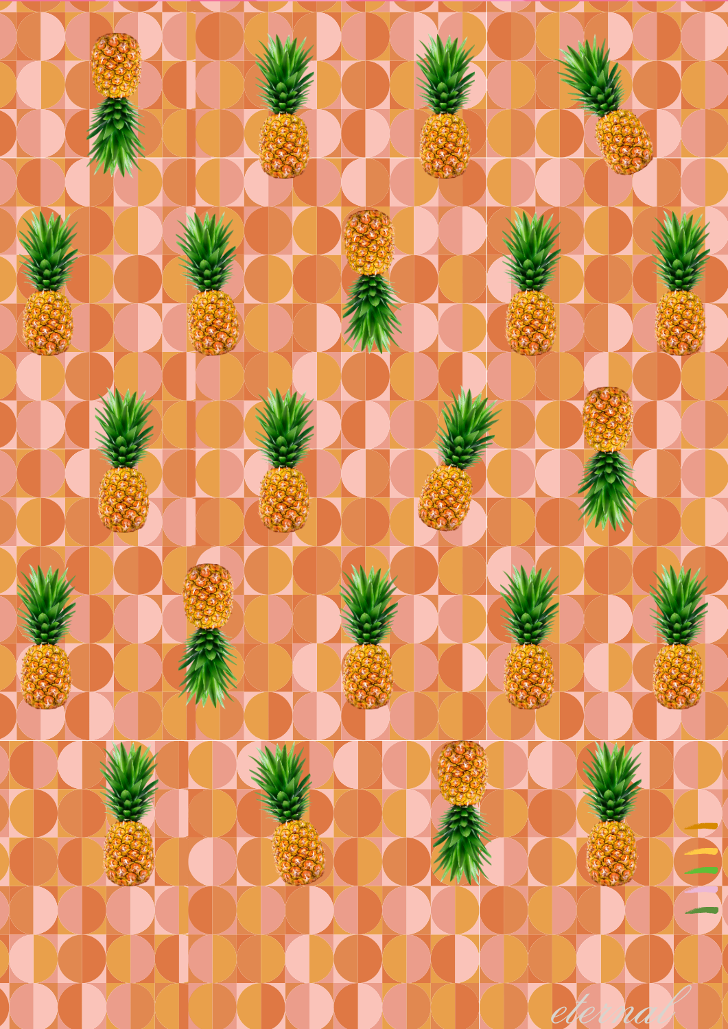 Pineapple Burst Wall Art Print, Eternal Art Prints