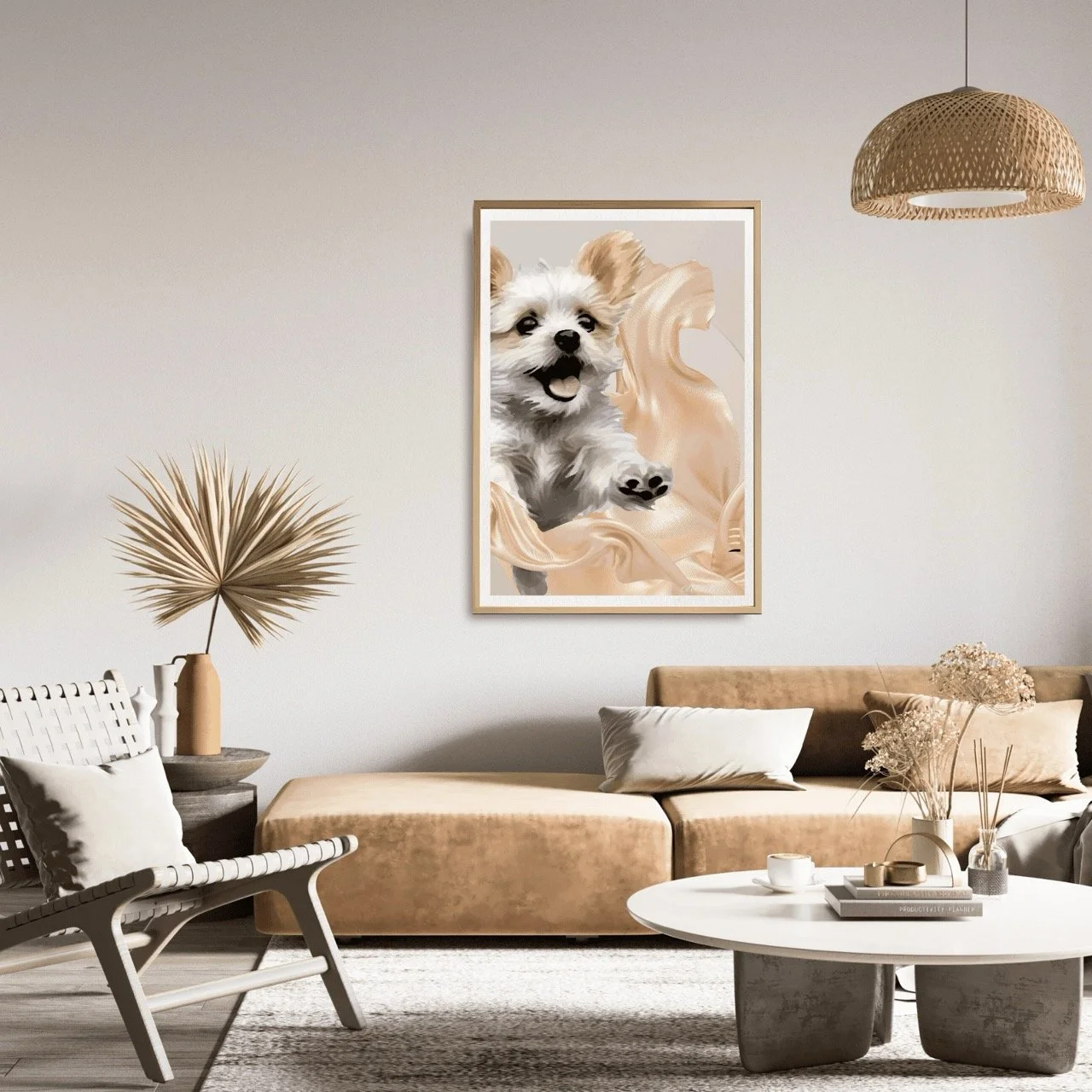 Yorkshire Terrier Puppy Love Wall Art Print - Sydney Artist, Eternal Art Prints - Eternal Art & Design