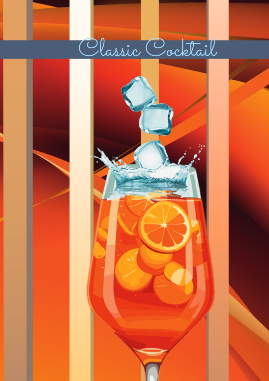 Aperol Spritz Retro Cocktail Culture Wall Art Print, Eternal Art & Design - Eternal Art & Design