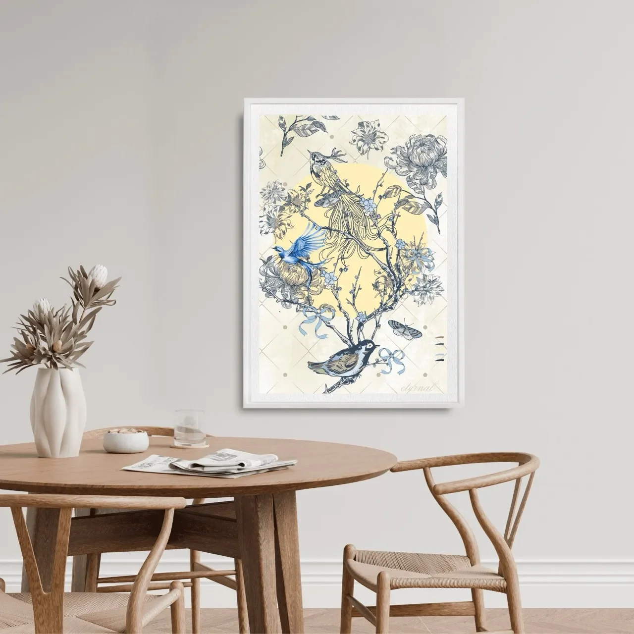 white framed bird print. I10013 (3) Large_converted.webp