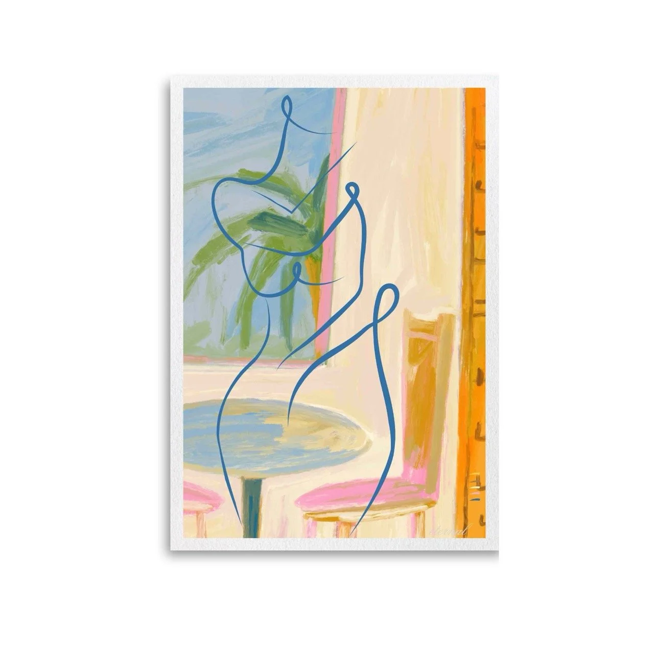 Nude Female with Summery Interior Art Print, Sydney Artist - Eternal Art Prints - Eternal Art & Design