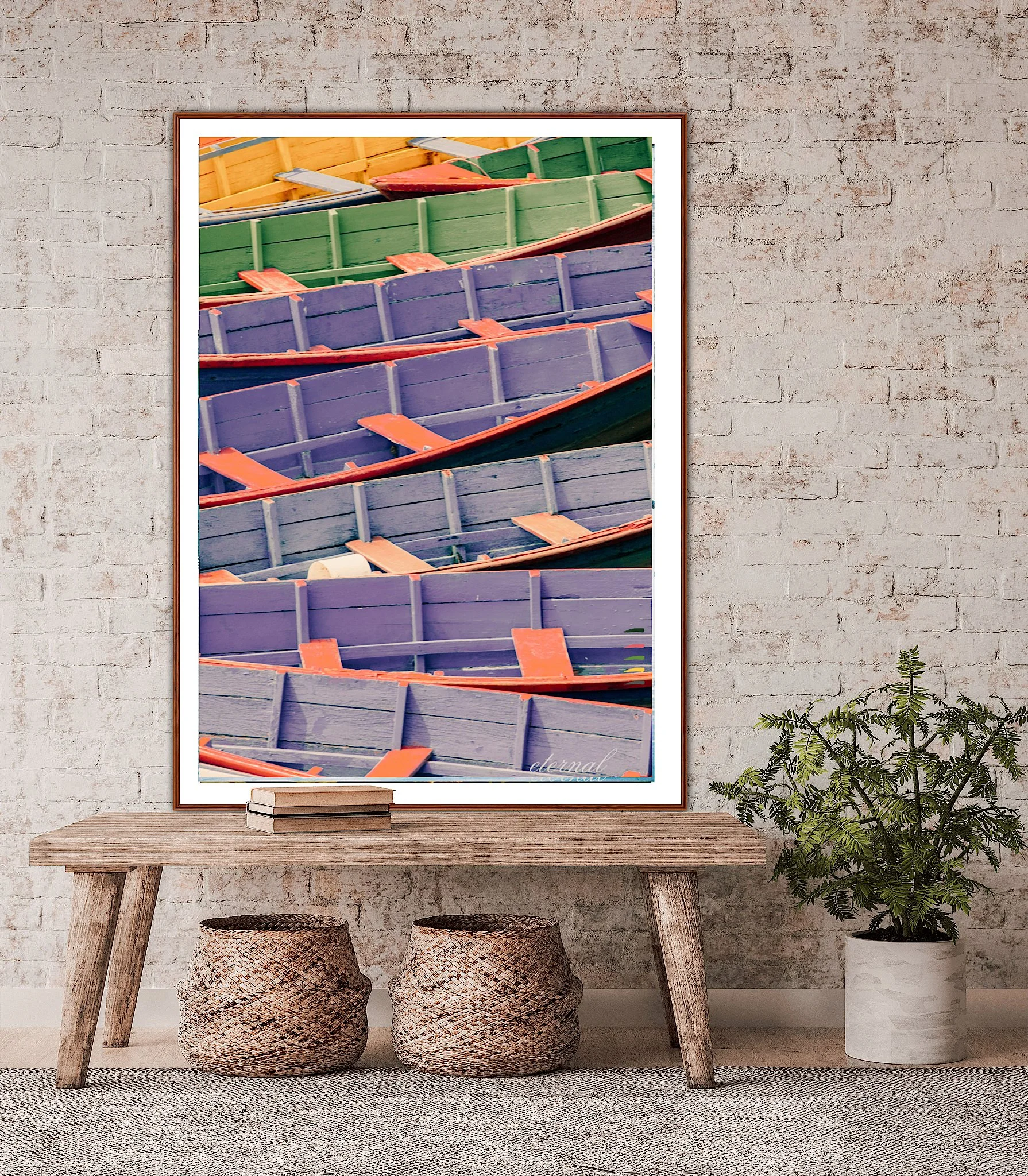 Boat Bows Abstract Patterns Mauve Wall Art - Eternal Art & Design