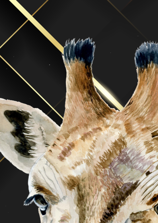 Majestic Giraffe Wall Art Print - Sydney Artist, Eternal Art & Design - Eternal Art & Design