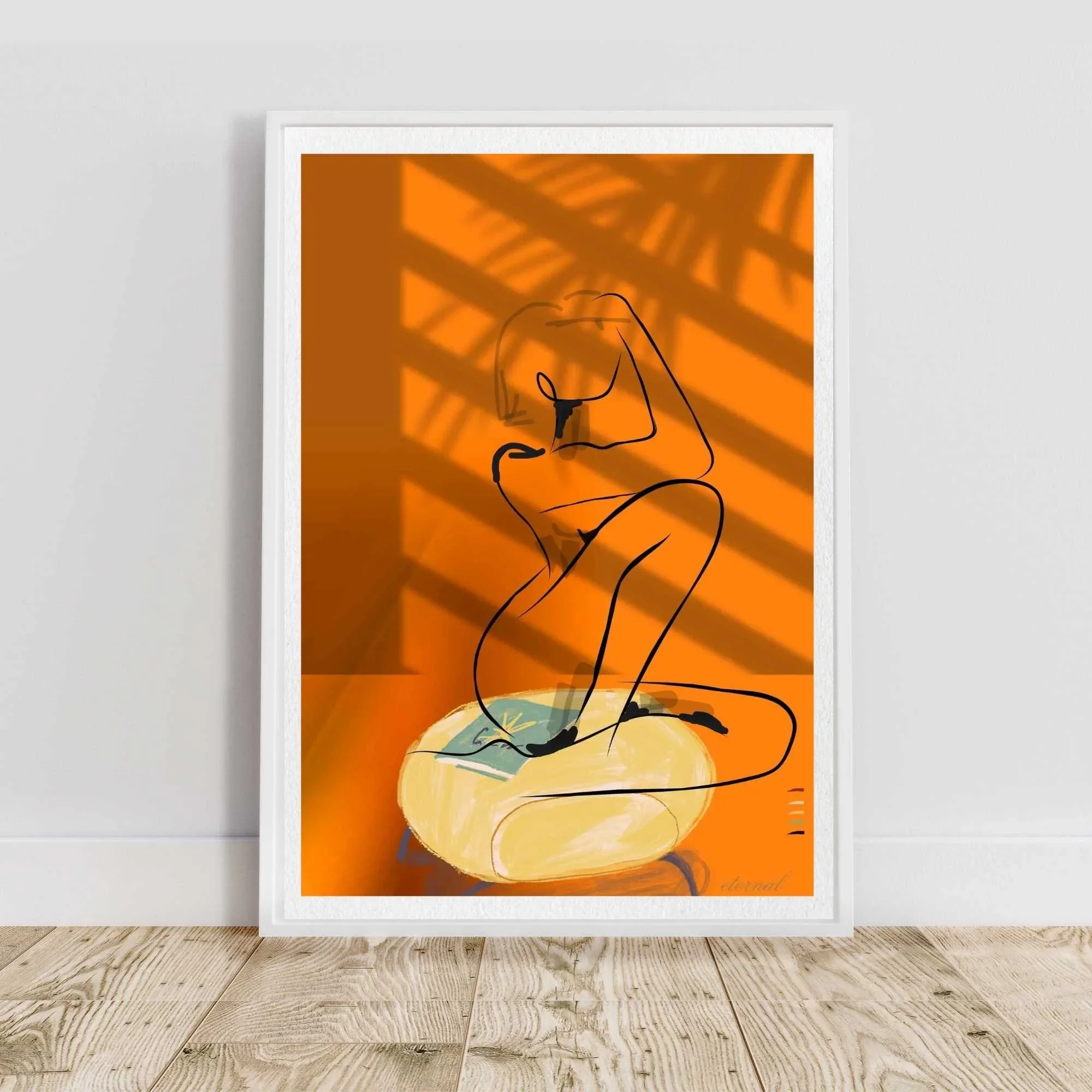 white framed blue figure print N10032 cnr_converted.webp