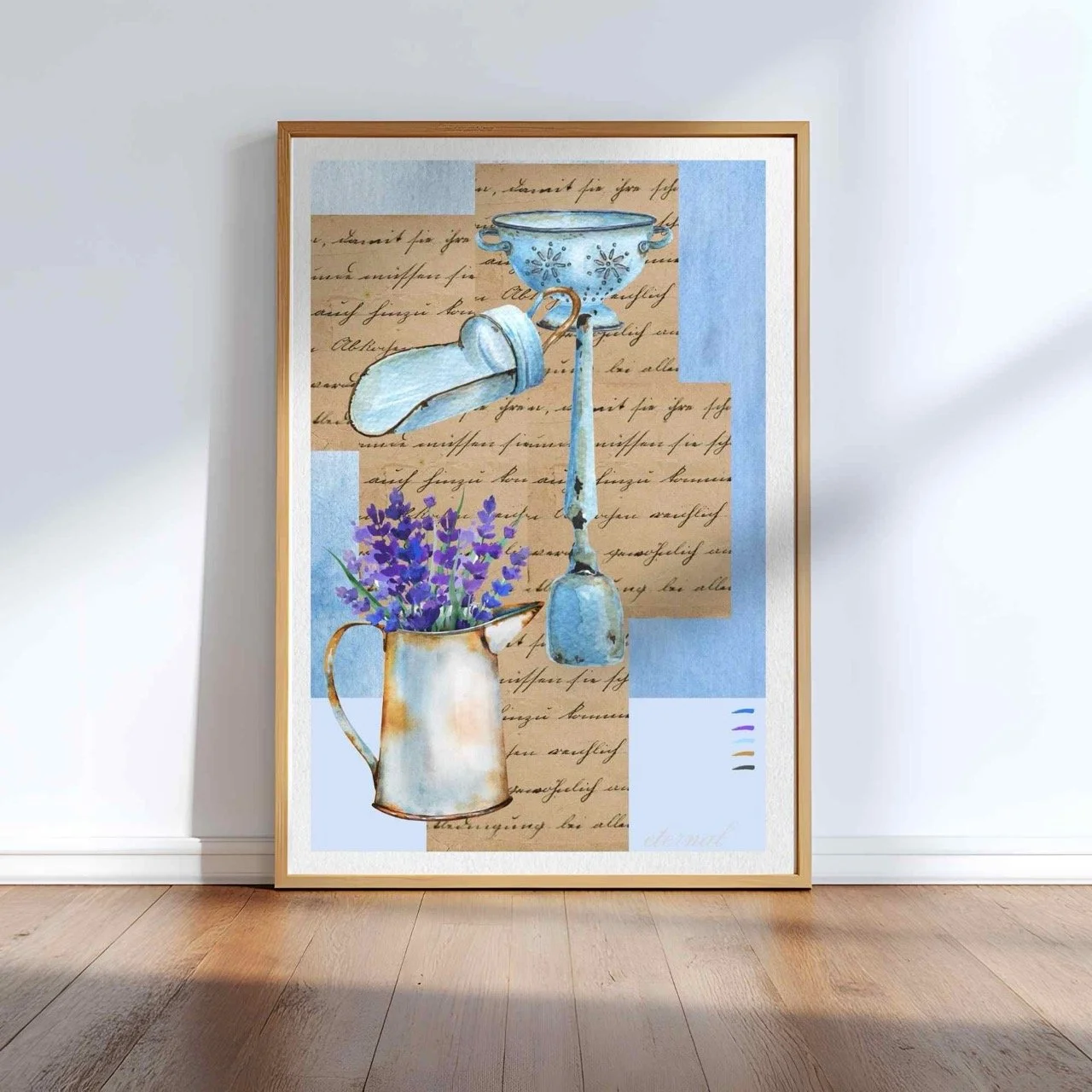 Vintage Charm in Lavender Blue Print - Special Edition Wall Art Eternal Art Prints - Eternal Art & Design
