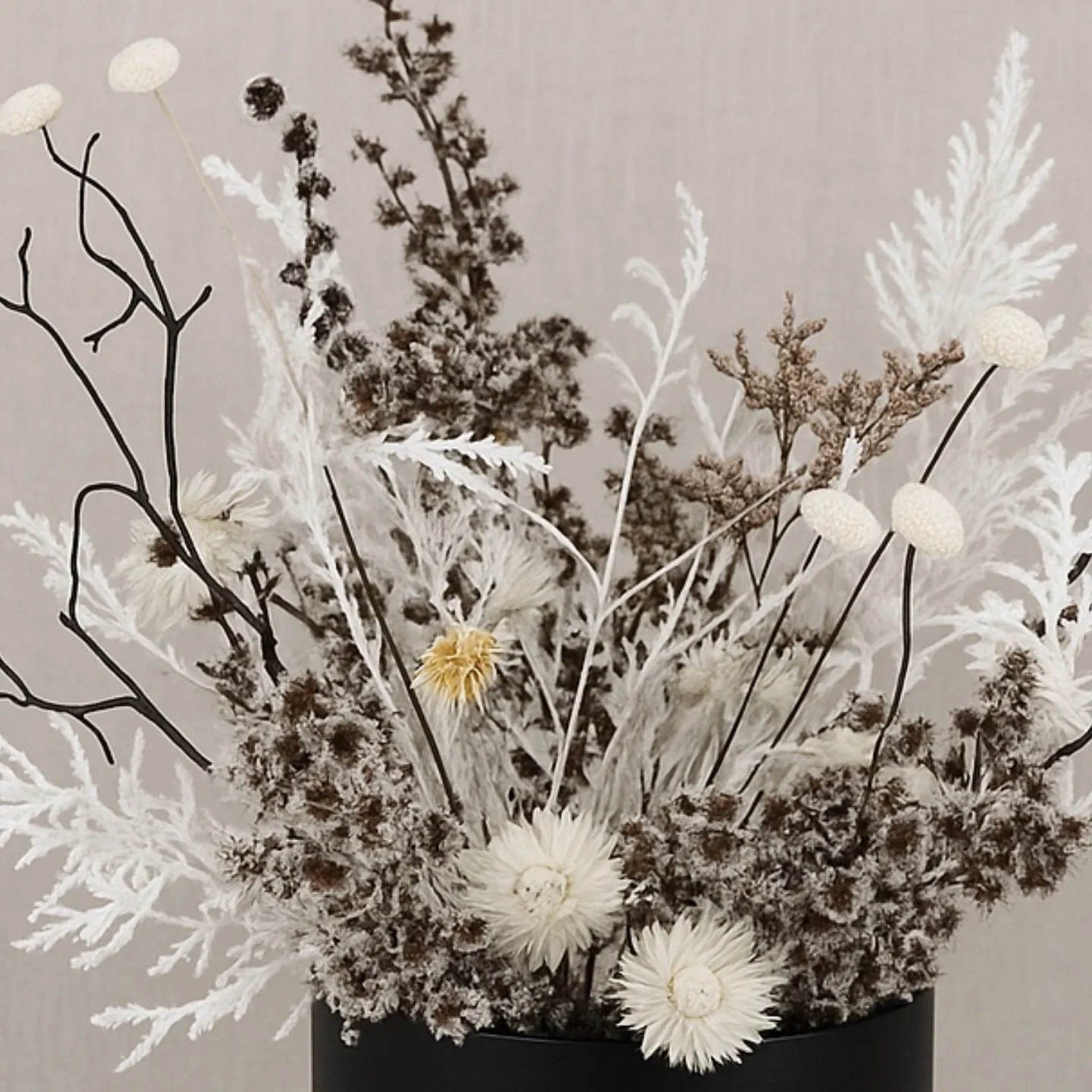 Frosted Noir Bouquet Gift Box - Eternal Stems. Handcrafted dried & preserved arrangement - Eternal Art & Design