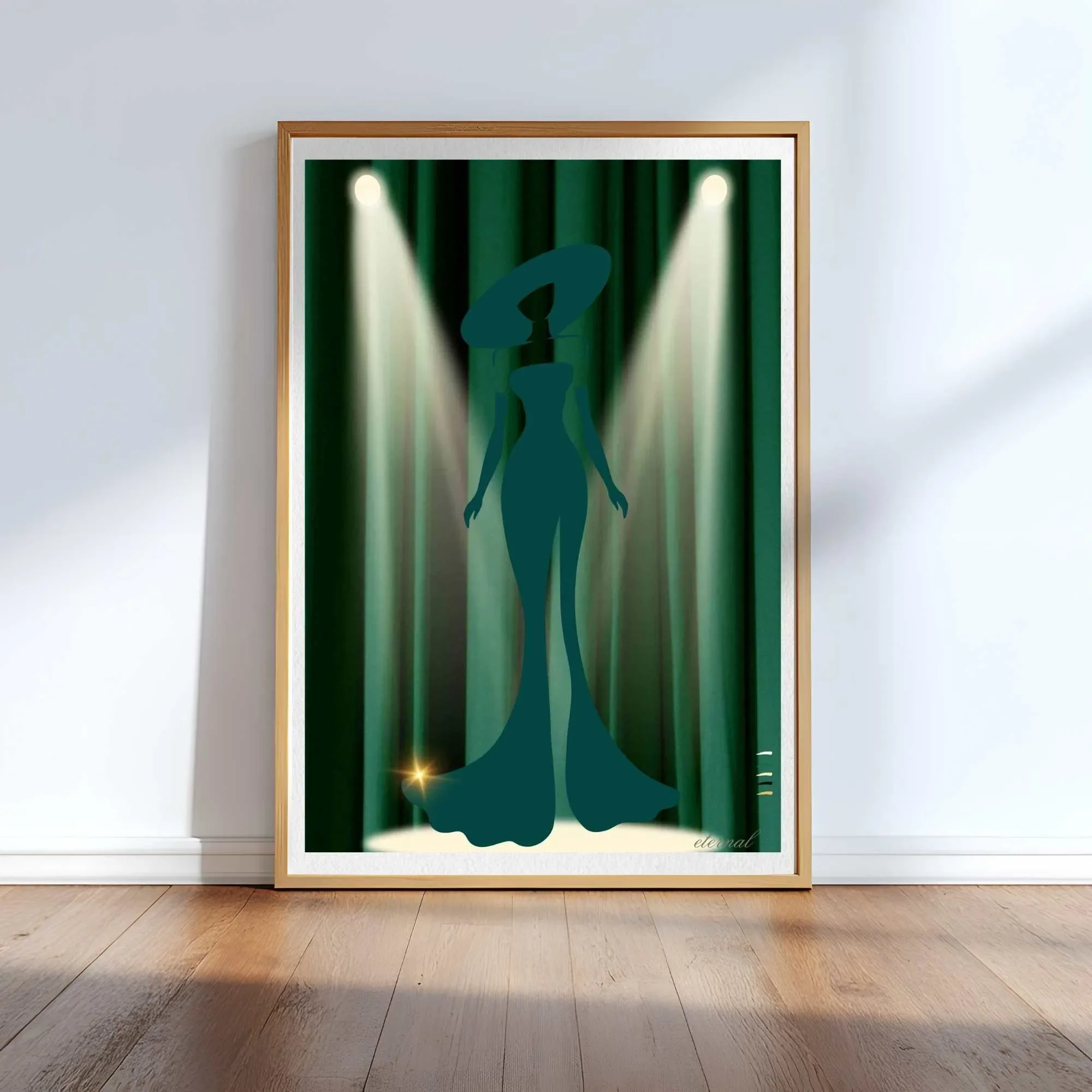 Rainbow Stage Icon in Green Art Print - Sydney Artist, Eternal Art Prints
