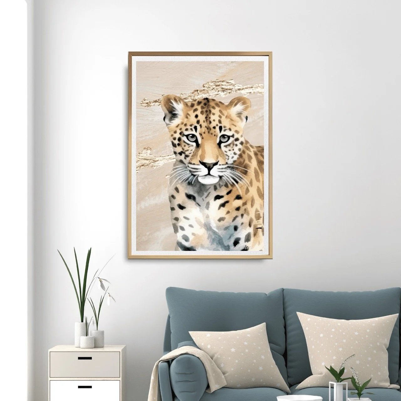 Leopard Cub Wall Art Print - Sydney Artist, Eternal Art Prints - Eternal Art & Design