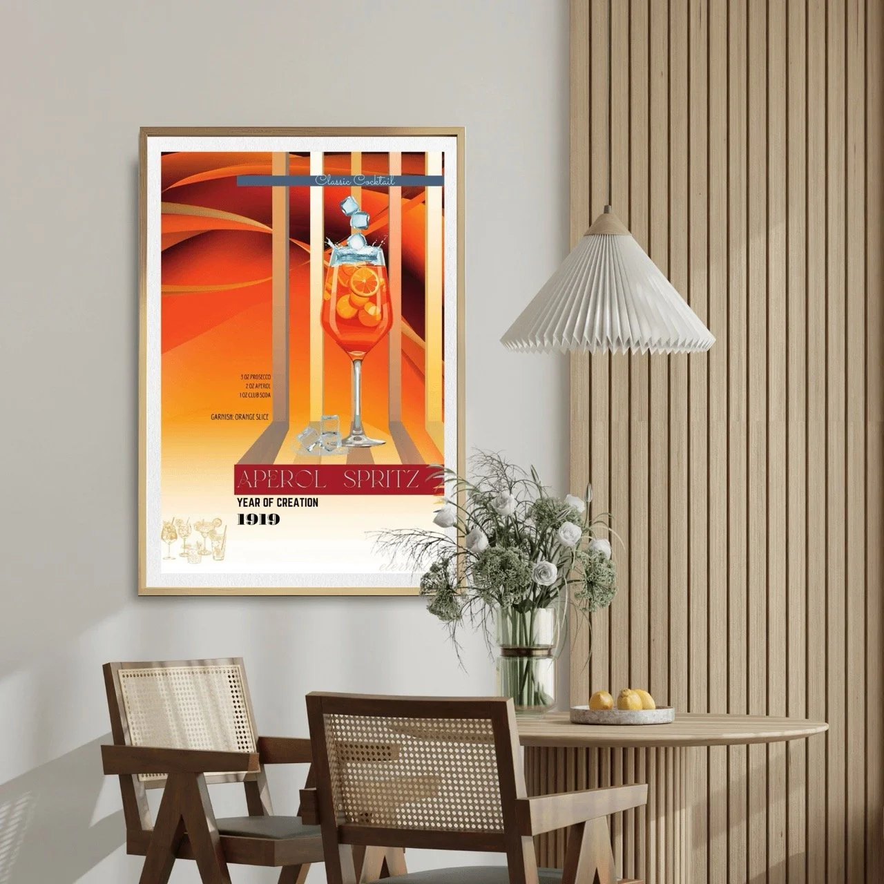 Aperol Spritz Retro Cocktail Culture Wall Art Print, Eternal Art Prints - Eternal Art & Design